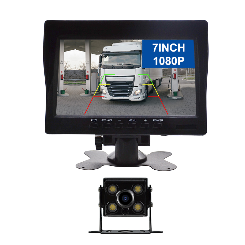 Reverse camera view on the 7 inch monitor when backing up