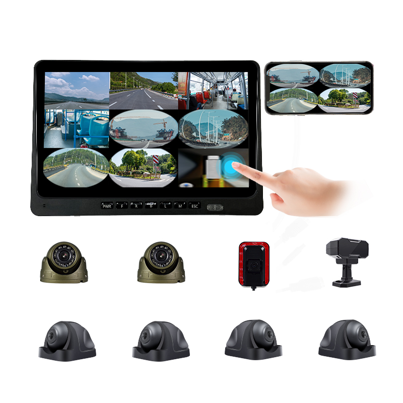 8-channel 360 panorama and AI views on the touch screen