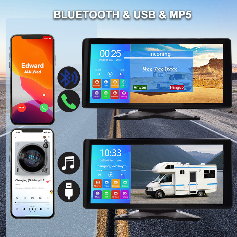 Bluetooth hands-free calling and audio on the monitor