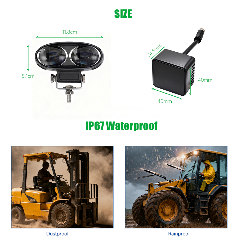 Forklift radar and warning light system feature overview